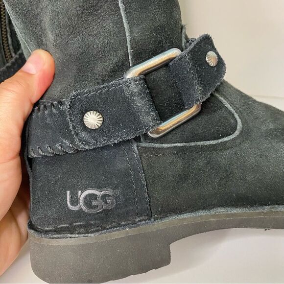 UGG Braiden Boot Black UGG Women's Cuff Boot Size 7.5 - Picture 5 of 10